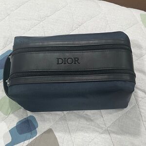 Dior Men's Dark Blue and Black Toiletry Bag